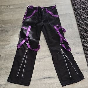 SOLD Tripp NYC Black Pants with Purple Stitching 27/5